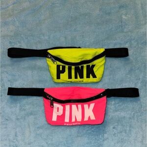Victorias Secret PINK Fanny Packs in hot pink highlighter yellow & bright pink